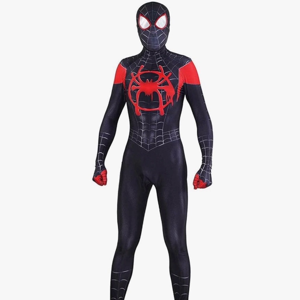 Men's Black and Red Spider Hero Suit